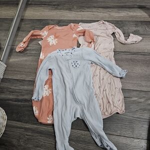 Like New 3 Pairs Of Blue and Pink Kids One Piece Set